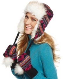 Let it snow. You'll keep cozy with these fleece-lined mittens from Roxy, featuring a colorful tribal pattern. Let it snow. You'll keep cozy with these fleece-lined mittens from Roxy, featuring a colorful tribal pattern.