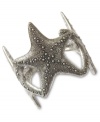 A touch of the sea. Lucky Brand's textured starfish cuff bracelet adds a stylish touch to any look. Crafted in silver tone mixed metal. Approximate diameter: 2-5/8 inches.