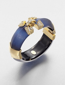 EXCLUSIVELY AT SAKS. From the Lucite Teatro Modern Collection. Stunning clusters of sparkling Swarovski crystals in bold goldtone settings adorn a sleek bangle of hand-sculpted, hand-painted Lucite with chunky goldtone bands.CrystalGoldtoneLuciteDiameter, about 2¼Width, about ¾Hinged, with magnetic closureMade in USA EXCLUSIVELY AT SAKS. From the Lucite Teatro Modern Collection. Stunning clusters of sparkling Swarovski crystals in bold goldtone settings adorn a sleek bangle of hand-sculpted, hand-painted Lucite with chunky goldtone bands.CrystalGoldtoneLuciteDiameter, about 2¼Width, about ¾Hinged, with magnetic closureMade in USA