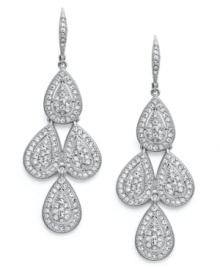 Let the elegance rain down. These beautiful drop earrings from Eliot Danori flaunt cascading, raindrop-shaped pendants. Crafted in rhodium-plated silver tone mixed metal with sparkling glass crystals. Approximate drop: 2 inches. Let the elegance rain down. These beautiful drop earrings from Eliot Danori flaunt cascading, raindrop-shaped pendants. Crafted in rhodium-plated silver tone mixed metal with sparkling glass crystals. Approximate drop: 2 inches.