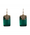 Add a glamorous finish to any look with Alexis Bittars vintage-style crystal encrusted drop earrings - Tonal crystals, green stones - Wire backs - Wear with everything from tees and blazers to cocktail dresses and fur coats
