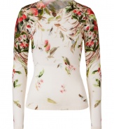 With its artful watercolor flower print, Valentino R.E.D.s pullover is the perfectly sweet choice for dressing up your look - Round neckline, long sleeves, fine ribbed trim - Form-fitting - Wear with jeans and slipper-style loafers