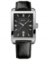 This black-on-black dress watch from Hugo Boss highlights timeless sophistication.