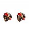 These glamorous earrings are an ultra-chic addition to any outfit - Dramatic multicolor gemstone encrusted earrings with gold-plated touches, clip-on style - Style with elevated basics for day or with cocktail-ready attire for evening - Made by famous jewelry genius and celeb favorite Alexis Bittar