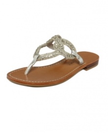 Dreamy and flirty, the Palma flat sandals from Ivanka Trump offer a little sparkle and flattering shape to your feet. Dreamy and flirty, the Palma flat sandals from Ivanka Trump offer a little sparkle and flattering shape to your feet.