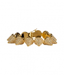 Encrusted in twinkling crystals, this cone-shaped gold-plated bracelet from New York Jewelry designer Eddie Borgo will add stylish impact to any look - Gold-plated cone-shaped spike bracelet with pave crystal embellishment - Pair with a figure-hugging cocktail sheath or an elevated jeans-and-tee ensemble Encrusted in twinkling crystals, this cone-shaped gold-plated bracelet from New York Jewelry designer Eddie Borgo will add stylish impact to any look - Gold-plated cone-shaped spike bracelet with pave crystal embellishment - Pair with a figure-hugging cocktail sheath or an elevated jeans-and-tee ensemble