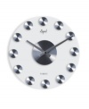 Opal Clocks proves there's no time like the present with this slick, contemporary wall clock. A sheer glass dial punctuated with twelve steel dots will amp up your den or bedroom decor with striking style.