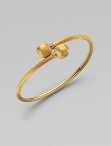A hint of diamonds lend luxury to this elegantly minimal design of brushed 18k yellow gold.Diamonds, 0.06 tcw 18k yellow gold Diameter, about 2¼ Made in Italy A hint of diamonds lend luxury to this elegantly minimal design of brushed 18k yellow gold.Diamonds, 0.06 tcw 18k yellow gold Diameter, about 2¼ Made in Italy