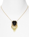 Introduce a dash of gothic glamour to your look with Alexis Bittar's onyx-decked pendant. Slip on this statement piece after dark to give cocktail looks a contemporary edge.
