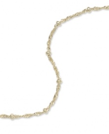 A simple shining layer. Giani Bernini's pretty chain anklet is crafted in 24k gold over sterling silver. Approximate length: 10 inches. A simple shining layer. Giani Bernini's pretty chain anklet is crafted in 24k gold over sterling silver. Approximate length: 10 inches.
