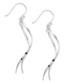 Add an intricate twist. Studio Silver's double drop earrings feature spiraling sterling silver strands on french wire. Approximate drop: 2 inches. Add an intricate twist. Studio Silver's double drop earrings feature spiraling sterling silver strands on french wire. Approximate drop: 2 inches.