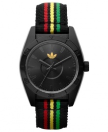 Run on island time with this rasta-inspired sport watch from adidas.