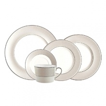 The embodiment of simplicity and grace; platinum bands and pure white stitches with raised dots adorn a pearlescent linen border. Inspired by the silk fabrics in Monique's evening gown designs, pearlized blue and tan accent colors create a look that is both elegant and beautifully serene. The embodiment of simplicity and grace; platinum bands and pure white stitches with raised dots adorn a pearlescent linen border. Inspired by the silk fabrics in Monique's evening gown designs, pearlized blue and tan accent colors create a look that is both elegant and beautifully serene.