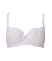Stylish bra made ..of fine, white and ros? synthetic fiber designed by supermodel Elle MacPherson - Luxurious bra in elegant lace-look - Features 3/4 cups, underwire and wide-set straps for a flattering, supportive look - Details include sweet bows, satin ribbon and lace - Looks great under most outfits and with matching panties Stylish bra made ..of fine, white and ros? synthetic fiber designed by supermodel Elle MacPherson - Luxurious bra in elegant lace-look - Features 3/4 cups, underwire and wide-set straps for a flattering, supportive look - Details include sweet bows, satin ribbon and lace - Looks great under most outfits and with matching panties