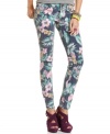 Get fab in florals this season! These skinny jeans from Tinseltown feature an array of tropical flowers-perfect for brightening up your fall look.