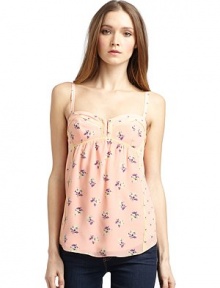 THE LOOKAllover floral print with piping trimStructured bustier-style bustConcealed hook-and-eye closure at bustAdjustable spaghetti strapsSmocked back with gentle ruchingTHE FITAbout 23 from shoulder to hemTHE MATERIALSilkFully linedCARE & ORIGINDry cleanImportedModel shown is 5'10½ (179cm) wearing US size 4. THE LOOKAllover floral print with piping trimStructured bustier-style bustConcealed hook-and-eye closure at bustAdjustable spaghetti strapsSmocked back with gentle ruchingTHE FITAbout 23 from shoulder to hemTHE MATERIALSilkFully linedCARE & ORIGINDry cleanImportedModel shown is 5'10½ (179cm) wearing US size 4.