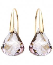 Pretty in pink. A beautiful blush hue delicately decorates Swarovski's Lunar crystal drop earrings. Featuring the brand's exclusive Toupie cut, they're crafted in rose gold tone mixed metal. Approximate drop: 1 inch. Pretty in pink. A beautiful blush hue delicately decorates Swarovski's Lunar crystal drop earrings. Featuring the brand's exclusive Toupie cut, they're crafted in rose gold tone mixed metal. Approximate drop: 1 inch.