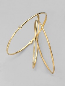 Delicate bracelet with a subtle hammered appearance and the added sparkle of diamonds.18k yellow gold Diamonds, 0.07 tcw About 8¼ circumference One size fits most Imported Delicate bracelet with a subtle hammered appearance and the added sparkle of diamonds.18k yellow gold Diamonds, 0.07 tcw About 8¼ circumference One size fits most Imported