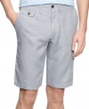 Sharpen your spring look with these linen shorts from Calvin Klein.