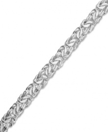 Woven strands of silver create an intricate look. Giani Bernini's sterling silver bracelet features a byzantine link chain. Approximate length: 7-1/2 inches. Woven strands of silver create an intricate look. Giani Bernini's sterling silver bracelet features a byzantine link chain. Approximate length: 7-1/2 inches.