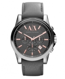 Classic timepiece reliability in a smooth package, by AX Armani Exchange.