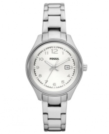 A classic design for the modern woman: a structured steel timepiece by Fossil. A classic design for the modern woman: a structured steel timepiece by Fossil.