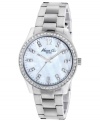 Upgrade a classic look with the shimmering crystals on Kenneth Cole New York's stunning steel watch.