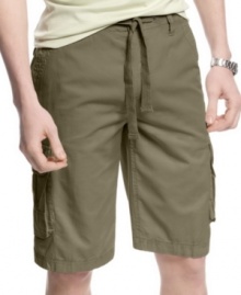 These overdyed cargo shorts from Calvin Klein take a tried-and-true style and gives it a modern upgrade. These overdyed cargo shorts from Calvin Klein take a tried-and-true style and gives it a modern upgrade.