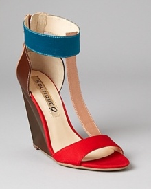 Boasting a trend-right color block design and mixed materials, Boutique 9's Linya wedges offer playful-meets-chic style. Boasting a trend-right color block design and mixed materials, Boutique 9's Linya wedges offer playful-meets-chic style.