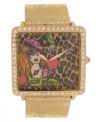 Get inked up without the pain with this sultry leather watch from Betsey Johnson. With a tattoo-inspired graphic and fierce animal print.