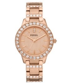 When you dress up, really dress up. This glitzy timepiece from Fossil takes no prisoners.