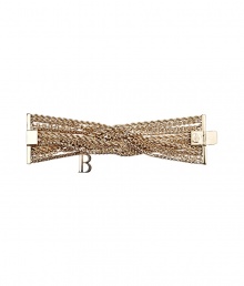 Luxurious bracelet made ..of fine, gold-colored metal - Extremely high quality crafted fashion jewelry from the hot Parisian label Balmain - Multiple strands of link chains twisted stylishly into each other - Extremely decorative - A highlight for each wrist - A hit for day and night Luxurious bracelet made ..of fine, gold-colored metal - Extremely high quality crafted fashion jewelry from the hot Parisian label Balmain - Multiple strands of link chains twisted stylishly into each other - Extremely decorative - A highlight for each wrist - A hit for day and night