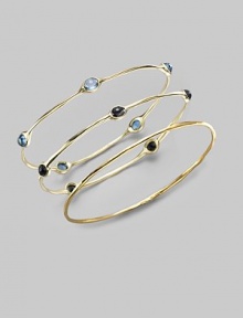 Five faceted black onyx stones are sprinkled along a slender bangle of 18k gold. Black onyx 18k yellow gold Diameter, about 2¾ Imported Please note: Bracelets sold separately. Five faceted black onyx stones are sprinkled along a slender bangle of 18k gold. Black onyx 18k yellow gold Diameter, about 2¾ Imported Please note: Bracelets sold separately.