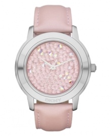 Add a touch of sass with this bubblegum glam watch from DKNY. Add a touch of sass with this bubblegum glam watch from DKNY.