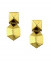 A fashionable find. Vince Camuto draws inspiration from the 80s in these vintage-inspired earrings. Crafted in gold tone mixed metal with a hinged setting, these angular shapes will frame your face perfectly. Approximate drop: 1-1/4 inches.