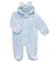 Wrap him in a warm bear hug with this sweet and cuddly microfleece footed coverall from Carter's.