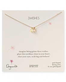 Sweet and oh so symbolic, this delicate 14-karat gold dipped necklace from Dogeared brings a touch of charm to your jewel box.
