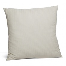 A herringbone stitch in raised, striped bands adorn this neutral-hued decorative pillow. A herringbone stitch in raised, striped bands adorn this neutral-hued decorative pillow.