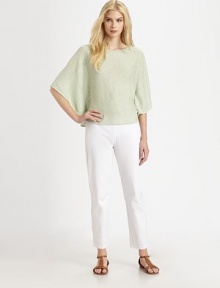 A simply chic, linen top featuring a timeless boatneck and voluminous elbow sleeves.BoatneckDolman sleevesPull-on styleAbout 25 from shoulder to hemLinenHand washImported Model shown is 5'10 (177cm) wearing US size Small. A simply chic, linen top featuring a timeless boatneck and voluminous elbow sleeves.BoatneckDolman sleevesPull-on styleAbout 25 from shoulder to hemLinenHand washImported Model shown is 5'10 (177cm) wearing US size Small.