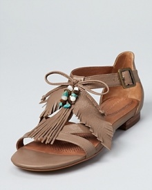 Corso Como Sandals - Nile Flat with Leather Leaves Corso Como Sandals - Nile Flat with Leather Leaves