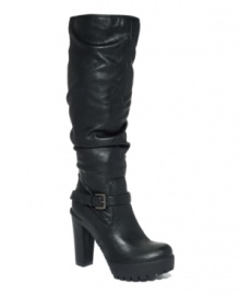 Boots that mean business. A chunky platform and rugged lug sole on the Bostina boots from G by GUESS announce your arrival loud and clear. Boots that mean business. A chunky platform and rugged lug sole on the Bostina boots from G by GUESS announce your arrival loud and clear.