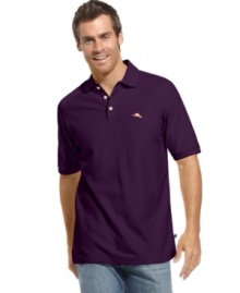 Casual wear meets high technology. This polo shirt from Tommy Bahama wicks moisture for the ultimate in cool comfort. Casual wear meets high technology. This polo shirt from Tommy Bahama wicks moisture for the ultimate in cool comfort.