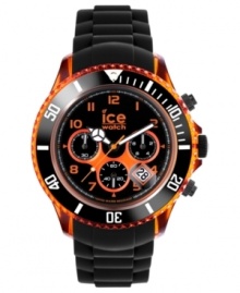 Keep active in style in this energetic chronograph watch from the Ice-Chrono Electrik collection by Ice-Watch.