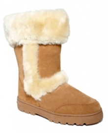 A smart look, the Witty cold weather boots by Style&co. cuddle your feet in comfort with a cushy shearling-look lining and a soft suede upper. Flip the furry cuff up or down for different looks! A smart look, the Witty cold weather boots by Style&co. cuddle your feet in comfort with a cushy shearling-look lining and a soft suede upper. Flip the furry cuff up or down for different looks!