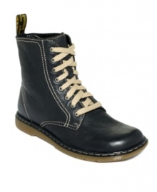 Casually styled with contrasting stitching and a lace-up vamp, Dr. Martens' Felice booties give your look great tough-girl structure. Casually styled with contrasting stitching and a lace-up vamp, Dr. Martens' Felice booties give your look great tough-girl structure.