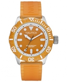 A tangerine dream, this sport watch from Nautica features rich textures and bright colors. A tangerine dream, this sport watch from Nautica features rich textures and bright colors.