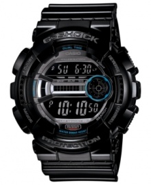 A built-tough digital watch in all black from G-Shock. A built-tough digital watch in all black from G-Shock.