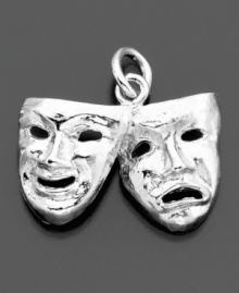 All the world's a stage. For the love of the theater: this comedy & tragedy charm is crafted in sterling silver, by Rembrandt Charms. Approximate length: 3/4 inches. Approximate drop: 1/2 inches.