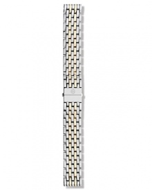 Michele Deco two-tone seven link bracelet strap gives your favorite timepiece a new look. Michele Deco two-tone seven link bracelet strap gives your favorite timepiece a new look.