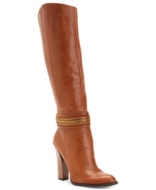Sleek and decorated. Exposed zipper straps along the ankle of RACHEL Rachel Roy's Fyonah boots are reminiscent of ankle bracelets. Sleek and decorated. Exposed zipper straps along the ankle of RACHEL Rachel Roy's Fyonah boots are reminiscent of ankle bracelets.